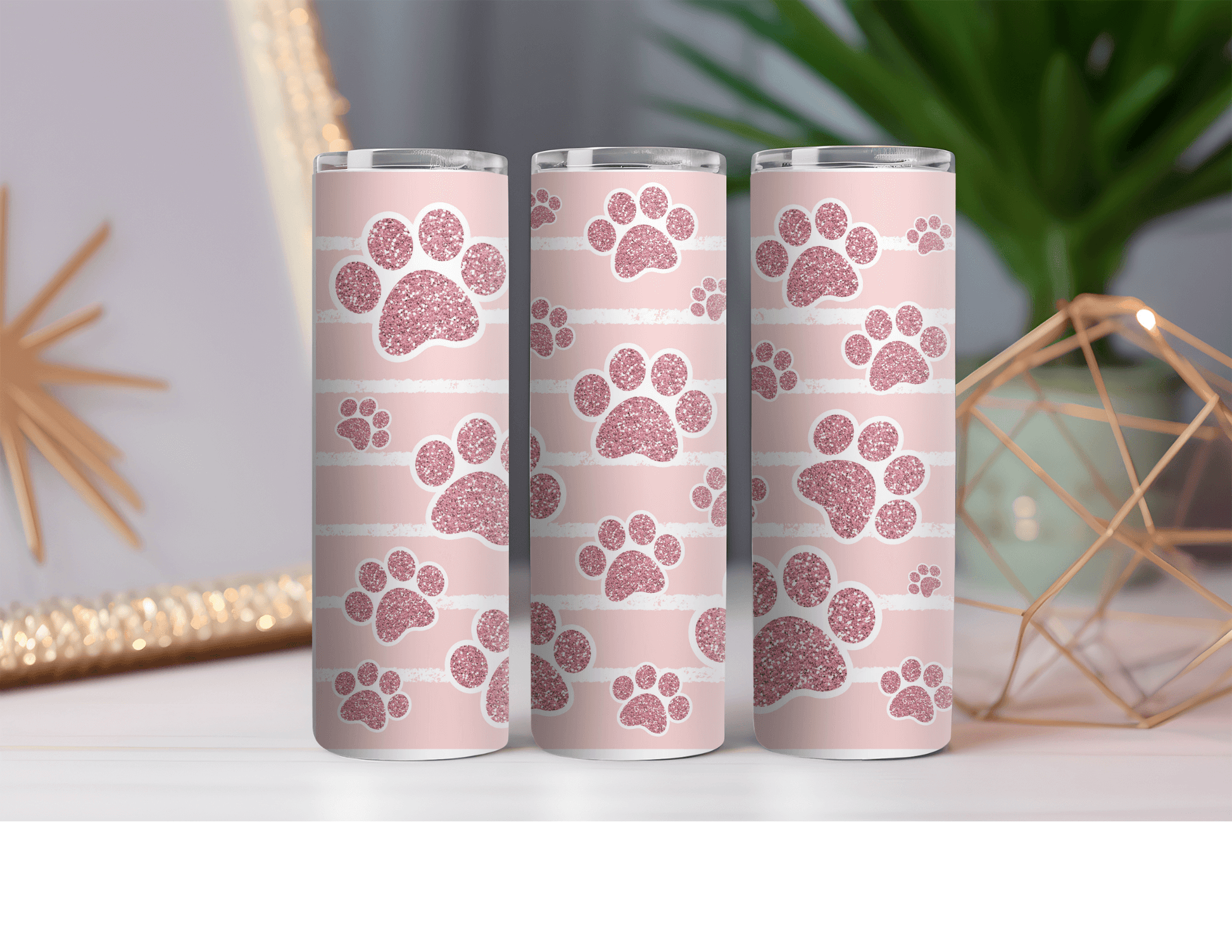 20oz Paw Print Tumbler20oz DoubleWall StainlessSteelTumbler