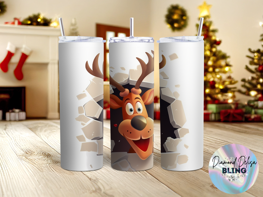 20oz Reindeer Tumbler DiamondDelisaBlingDiamondDelisaBling