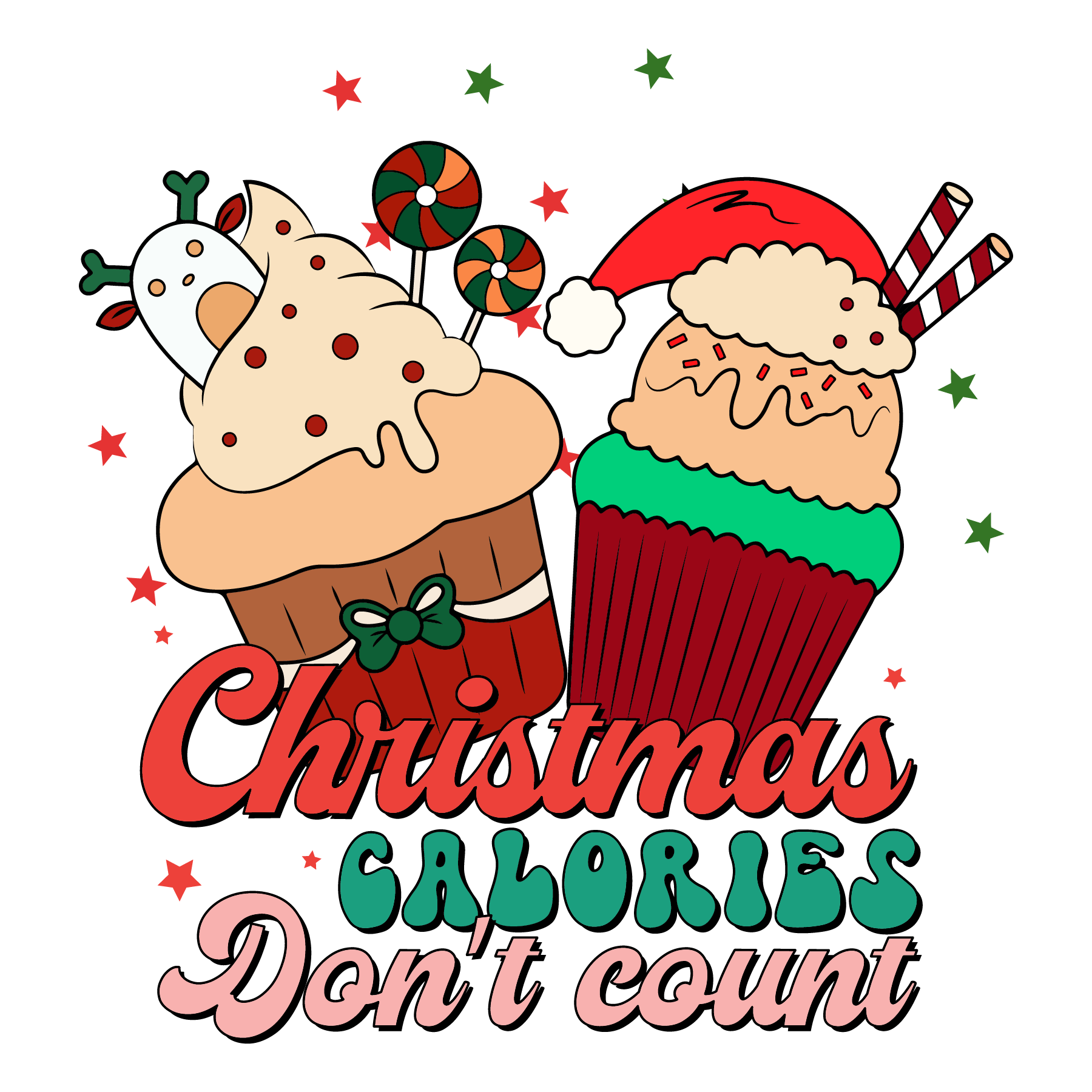 Christmas Calories Don't Count 20oz TumblerDiamondDelisaBling